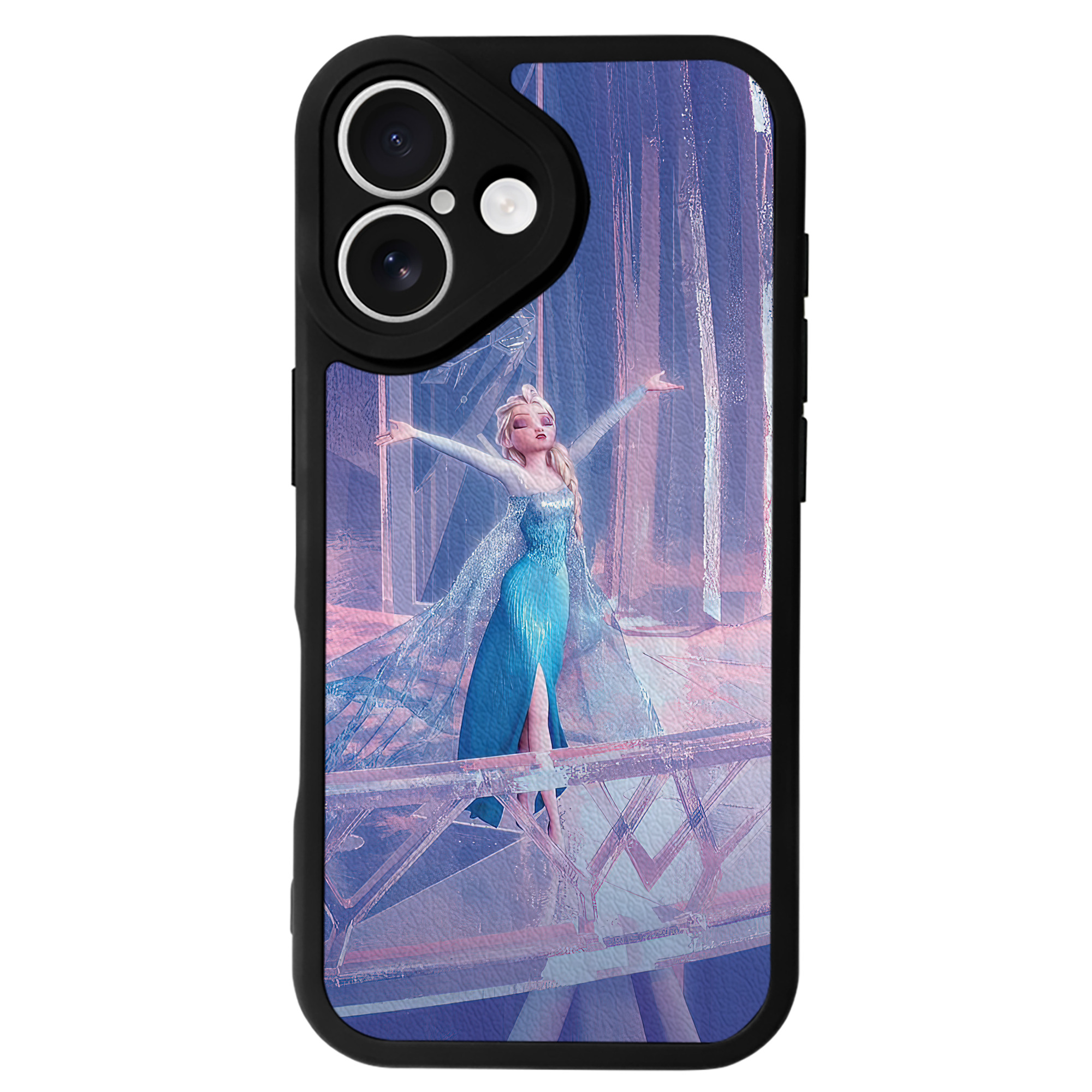 （画像用） アナと雪の女王 アンナ エルサ Frozen Anna Elsa 【iPhone 16シリーズ対応】シリコンスマホケース（レザー調） 材質：シリコン